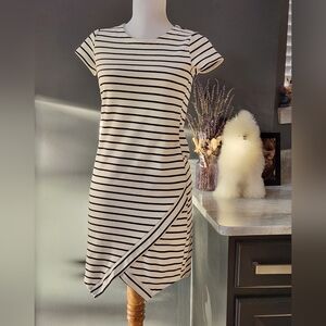 Maurice Striped Black and White Dress Size xs